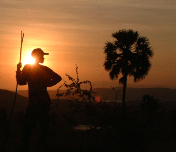 Hiking at Sunset on Komodo Island